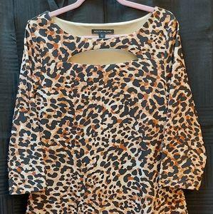 Boston Proper size L leopard print top